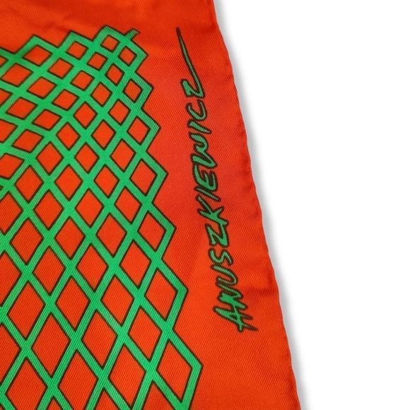 VINTAGE ANUSZKIEWICZ SILK SCARF - Picture 2 of 4